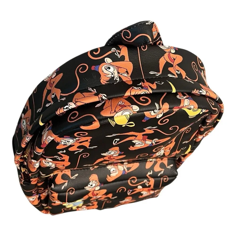 Disney Aladdin Abu‎ Monkey Mini Backpack Black Print Genie Magic Lamp